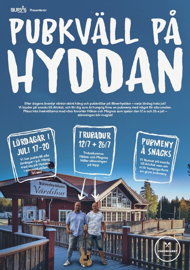 Pubkvällar på Hyddan Pubkväll på Bäverhyddan